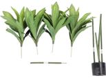 Albero Artificiale Dracaena Fragrans, ABS-PU, Pianta Artificiale Da Interno In Vaso Per Casa, Ufficio, Soggiorno, Decorazione, 150 Cm