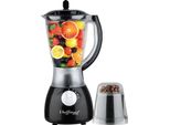 Cheffinger, Frullatore 1,5 L 1000 W A 4 Velocità Con 6 Lame In Acciaio Inossidabile, Nero