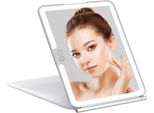 Inf Specchio Led Trucco Da Tavolo Con Luce, Portatile E Pieghevole Bianco