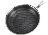 Cheffinger, Padella 28 Cm Con Rivestimento A Nido D'ape E Manico Lungo, Argento