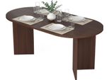 Dmora Tavolo Fisso Monterano 180X89.5X75H Cm Marrone Noce, 6 Posti Forma Ovale