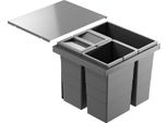 Hailo Contenitore Per Rifiuti 10000224 Triple Xl 500 18/13/13/D Grigio Scuro