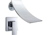 Rubinetto Lavabo Waterfall Ari Cromato Da Incasso In Ottone E Ceramica