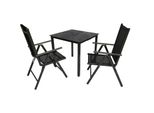 Vcm 3 Tlg. GartenmöBel Set Sitzgruppe Essgruppe 1Xtisch, 2X StüHle Tisch MaßE Ca. H. 76 X B. 80 X T. 80 Cm StüHle 80 SW Miami