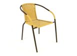 Vcm Stapelstuhl Balkonstuhl Bistrostuhl Beige Hellbraun Poly-Rattan MaßE H. 73X B. 53X T. 60 Cm