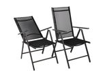 Vcm 2Er Set Gartenstuhl Klappbar MaßE Ca. H. 105 X B. 56 X T. 65 Cm Aluminium Campingstuhl GartenmöBel