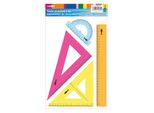 Set Di Righelli 4 Pezzi, Colorati