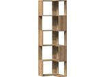 Vidaxl Libreria Ad Angolo 5 Ripiani Rovere Artigianale 50X50X179Cm Materiale A Base Di Legno