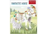 Kolorowanka Cubehead 3D Fantastic Horse Monumi