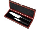 Set Di Due Coltelli Carl Schmidt Sohn-Konstanz, Acciaio Damasco VG10, 9/18 Cm, Argento/Nero