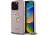 Guesspoliuretanograined 4G Logo In Metallo Custodia Per Iphone 15 Pro Max Rosa Rosa Taglia Unica