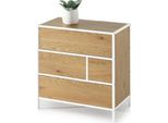 Cassettiera Stretta Maira - Rovere / Bianco
