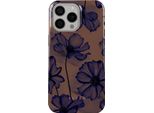 Burga, Custodia Magsafe Per Iphone 15 Pro Elegante Motivo Velvet Night, Viola Scuro