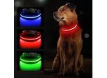 Collare Leggero Per Cani, Ricaricabile A Led Per Cani Di Piccola, Media E Grande Taglia, Regolabile Luminoso Impermeabile, 3 Modalità, Rosso S