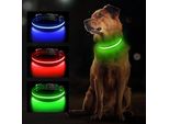 Collare Leggero Per Cani, Led Ricaricabile Per Cani Di Piccola, Media E Grande Taglia, Impermeabile Luminoso Regolabile, 3 Modalità, Verde-M