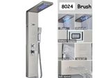 Pannello Doccia Per Bagno, Funzione Pioggia E Cascata, Effetto Luce Led, 8024 Nichel Spazzolato