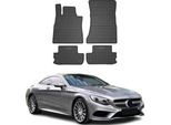 2013-2020 Mercedes Classe S W222 Coupé Tappetini In Gomma Nera 4 Pz