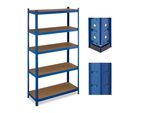 Relaxdays Scaffalatura Per Carichi Pesanti Blu A 5 Livelli