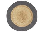 Vidaxl Tovagliette 4 Pz. Naturale E Antracite 38 Cm Juta E Cotone
