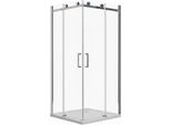 Glaswerk Westfalen - Lina Boxdoccia Angolare 80X80X195 Cm, Sistema Scorrevole, Piatto Doccia Incl.