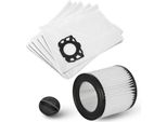 5 Sacchetti Antipolvere Sintetici E Filtro Lavabile Per Aspirapolvere Karcher WD2 Plus, WD3, Se 4001, Se 4002 (Sostituisce I Codici Articolo 2.863-314.0 / 6.414-552.0 / 6.959-130.0)