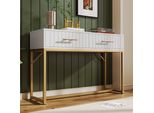 Comodino Sweiko Con 2 Cassetti Altezza 75Cm, Cassettiera Camera Da Letto Credenza Bianca Cassettiera Per Camera Da Letto, Bianco -H75/B100/D45 Cm