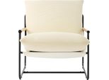 Succebuy Poltrona D'accento, Comoda Poltrona Con Morbida Imbottitura In Schiuma, Robusta Struttura In Metallo E Cuscino Rimovibile, Ideale Per Soggiorno, Camera Da Letto, Sala Lettura O Ufficio, Beige