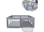 Va-Cerulean Box Per Bambini Barriera Per Box 200X180Cm Centro Attività Con Base Antiscivolo, Area Giochi Di Sicurezza In Rete Traspirante