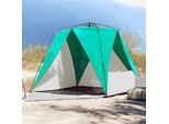 Vidaxl Tenda Da Spiaggia 4 Persone Verde Mare Sgancio Rapido Impermeabile