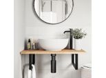 Vidaxl Piano Lavabo Non Trattato 100X50X2 Cm In Legno Massiccio Di Acacia