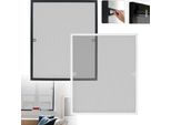Yuenfong Zanzariera Per Finestre, Zanzariera Senza Trapano E Viti Con Telaio In Alluminio (80×100 Cm, Bianco)