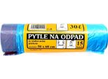Sacchetto Portarifiuti In Hdpe 50 X 60 Cm/15 Pz/11 Mc, 30 L. Retrattile Blu