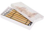 Set Di 5 Penne A Inchiostro Per Calligrafia Vintage, Penne Da Disegno In Bambù Con Pennino Parallelo Per Manga, Scuola, Arte, In Confezione Regalo