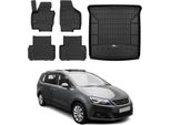 Set Di Tappetini E Fodere Per Bagagliaio Omac Per Seat Alhambra 2010-2025 3A Fila In Gomma