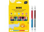 Interdruk Pennarelli Bifacciali 12 Pennarelli 24 Colori Bebe Colori Intensi