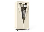 Costway Armadio In Tessuto, Armadio In Tessuto Con Appendiabiti E Ripiano, Armadio In Tessuto, Armadio Pieghevole, Armadio In Tessuto 74X50X172Cm Beige