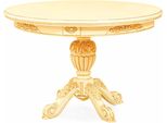 Casa Padrino Tavolo Da Pranzo Barocco Avorio / Oro 120-160 Cm - Mobili Per Sala Da Pranzo