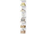 Libreria Stretta - Scaffale A Terra - 7 Ripiani - 28×30×189,5 Cm - Salvaspazio - Moderna - Bianca