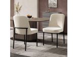 Set Di 2 Sedie Da Pranzo Fliek, Sedie Da Cucina Con Cuscini Di Seduta Rinforzati, Sedie Imbottite Con Gambe In Metallo, Sedia Da Salotto In Velluto, 53X42,5X82 Cm, Nero