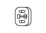 Dinex Supporto Scarico In Gomma 28901 Per Iveco Daily Ii Pianale/Telaio
