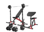 Marbo Sport Set MH9_151KG_KIER | Panca Pesi MH-L114 + Rack Pesi X2 + Panca Scott + Set Barre Pesi/Piastre Pesi 113 Kg