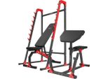 Marbo Sport Set MH10 | Panca Pesi Regolabile Su Entrambi I Lati MH-L114 + Rack Per Bilancieri MH-S204 + Panca Scott MH-L105