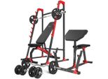 Marbo Sport Set MH10_136KG_KIER | Panca Pesi MH-L114 + Rack Per Bilancieri MH-S204 + Panca Scott MH-L105 + Set Di Piastre Pesi 83 Kg