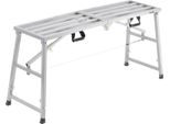 Piattaforma Di Lavoro Vevor, 700-1150 Mm, Scala Pieghevole In Acciaio Legato, Piattaforma Di Lavoro Portatile, Portata: 360 Kg, Sgabello Per Gradini