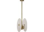 Mauro Ferretti E14 Lampada Da Soffitto In Vetro 35X18X80 Cm Bianco-Oro