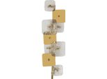 Lampe Da Pare In Vetro Mauro Ferretti Glassy E14 Oro Natura 24X13X76 Cm