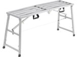 Piattaforma Di Lavoro Succebuy, Scaletta In Acciaio Legato Regolabile In Altezza In 4 Direzioni, Ponteggio Portatile, Portata 363 Kg, Sgabello Per Cartongesso E Pulizia