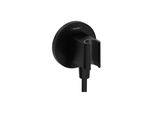 Hansgrohe Wandanschluss Fixfit S Rund, Mit Brausehalter, Matt-Schwarz (26888670)