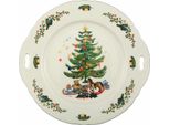 Seltmann Weiden Marie-Luise Kuchenplatte, Mit Griff, Servierplatte, Servierteller, Porzellan, Weihnachten, 27.1 X 25.8 Cm, 001.295083