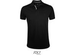 Sols 00574 | Polo Da Uomo Portland - Colore: Nero/Grigio (Tinta Unita) - Taglia: M